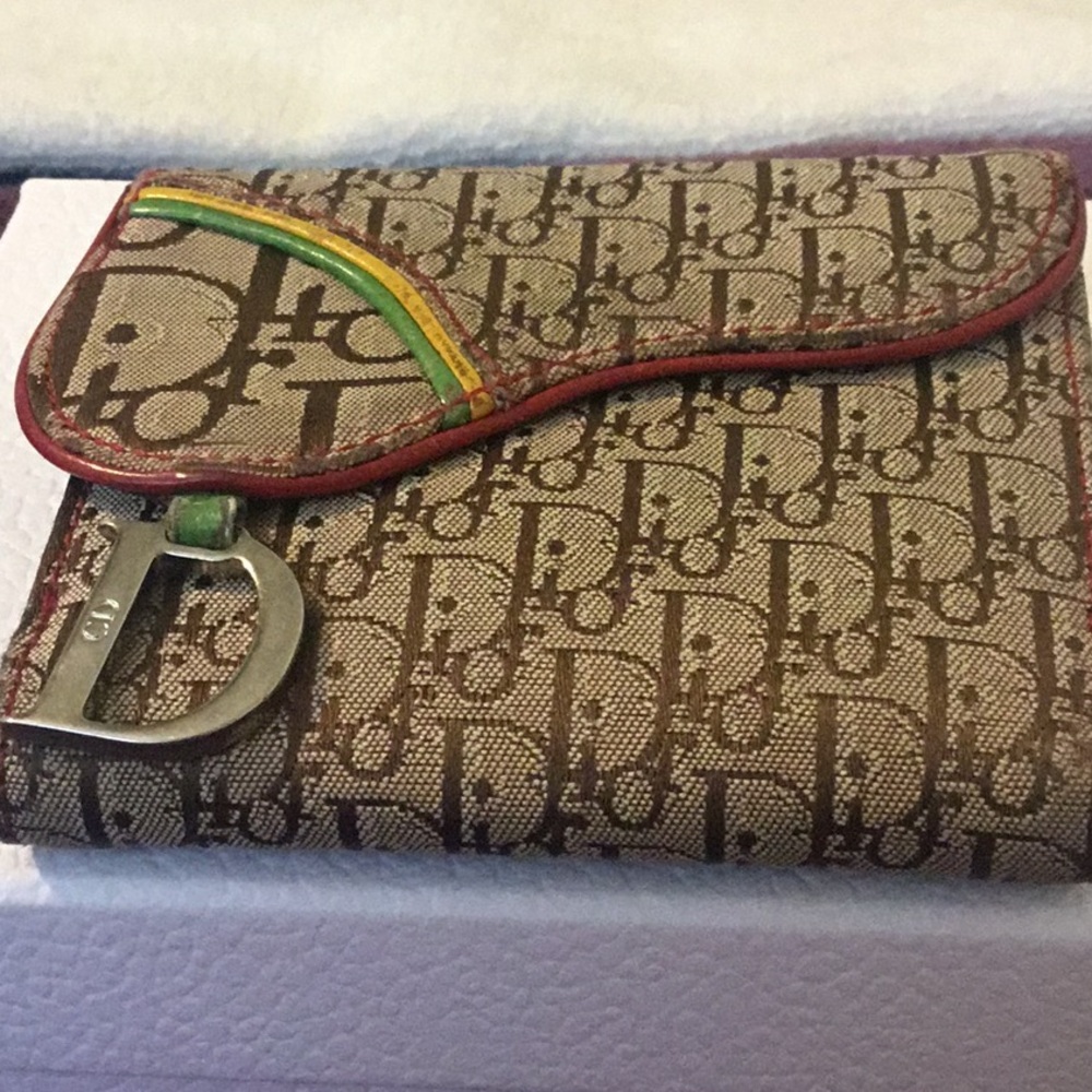 Vintage Authentic Dior Traitor Roster Saddle Flap  Jacquard Bifold Wallet - Picture 11 of 16